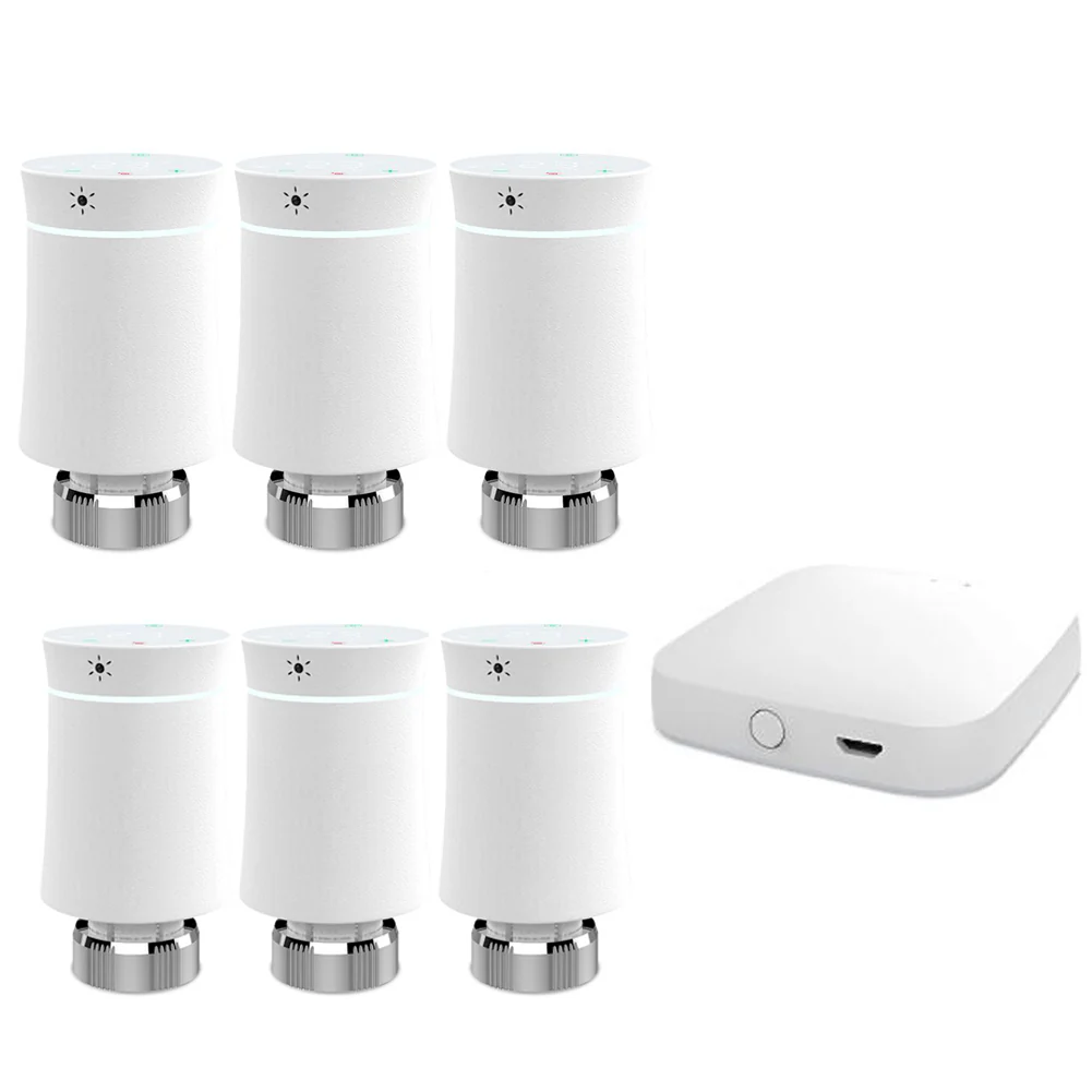 MOES ZigBee Smart Radiator Valves Tuya Save Energy Black White TRV BRT 100 Mini Soft Touching Thermostatic Valve 23