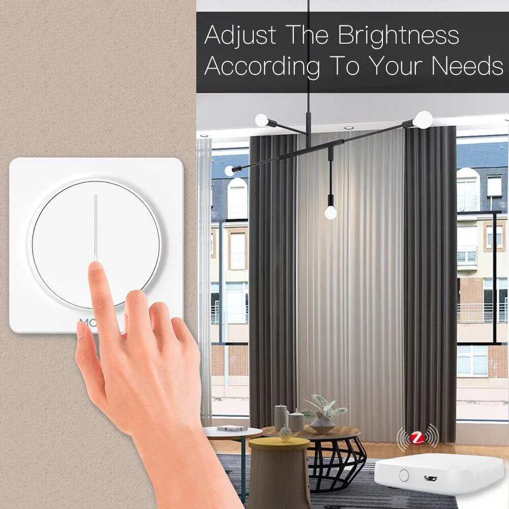 ZigBee Smart Light Dimmer Touch Switch Single Pole Neutral Wire Required EU 2
