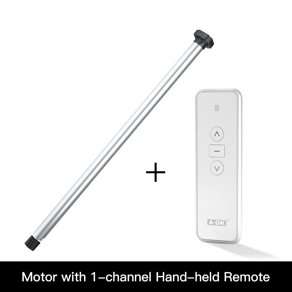 Rechargeable Tubular Roller Blind Motor RF433 Remote Control 8