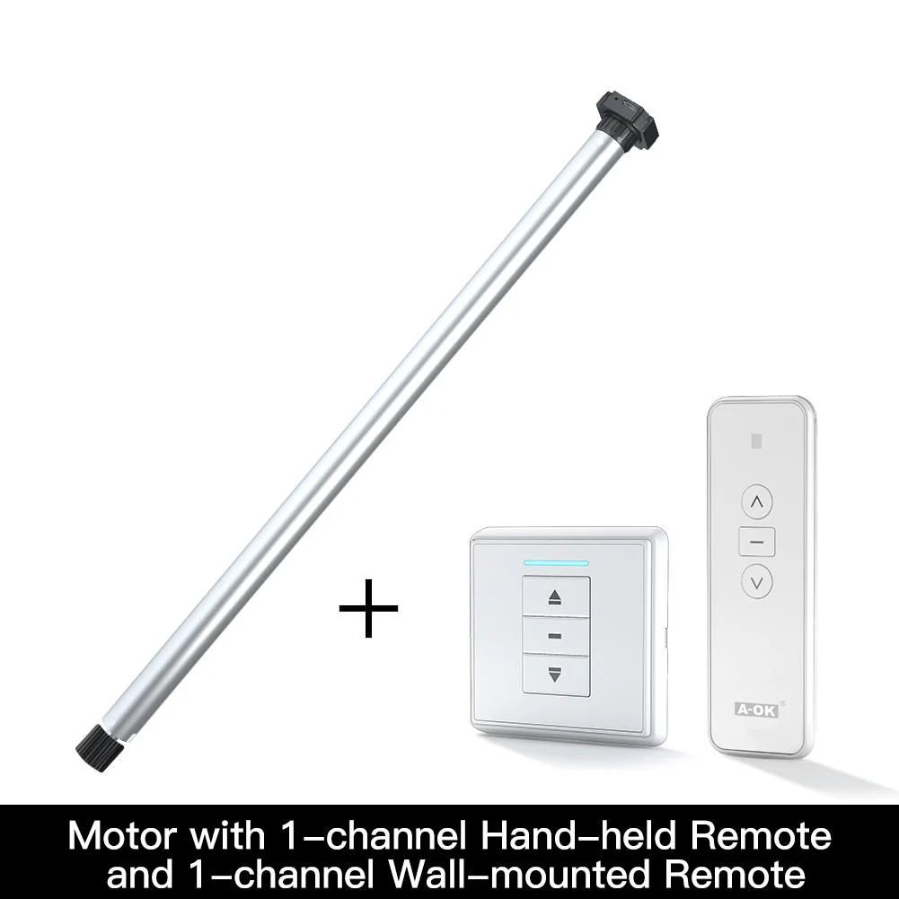 Rechargeable Tubular Roller Blind Motor RF433 Remote Control 9