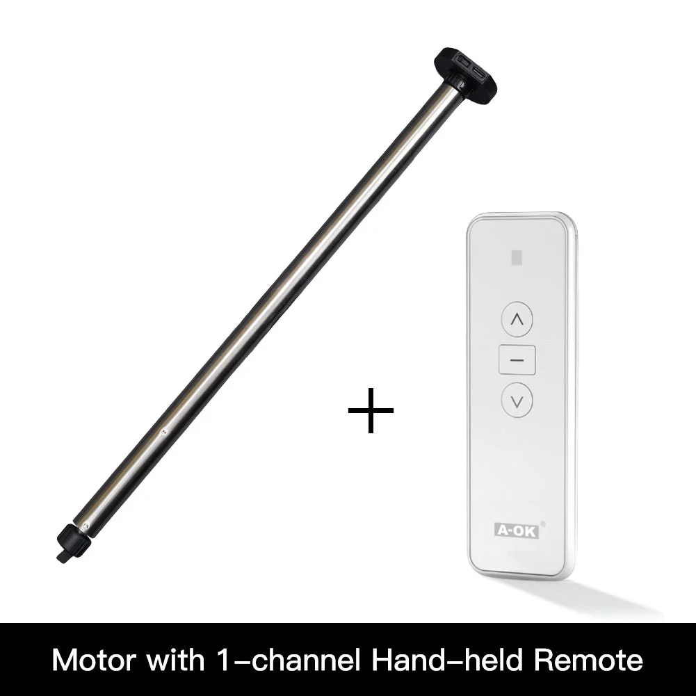 Rechargeable Tubular Roller Blind Motor RF433 Remote Control 20