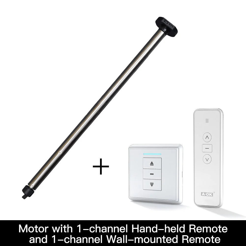 Rechargeable Tubular Roller Blind Motor RF433 Remote Control 23