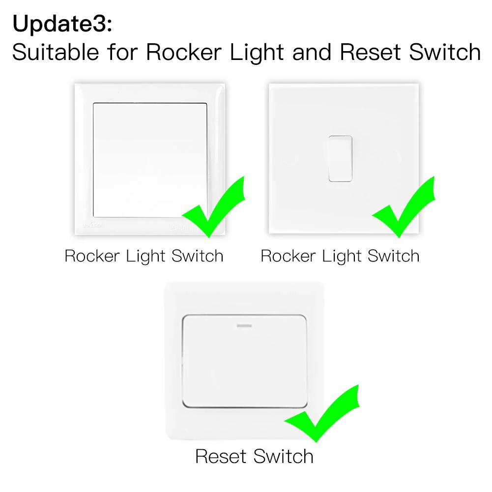 Mini DIY WiFi Relay Module, RF433 Smart Light Switch Module, 1/2 Gang Reset 4