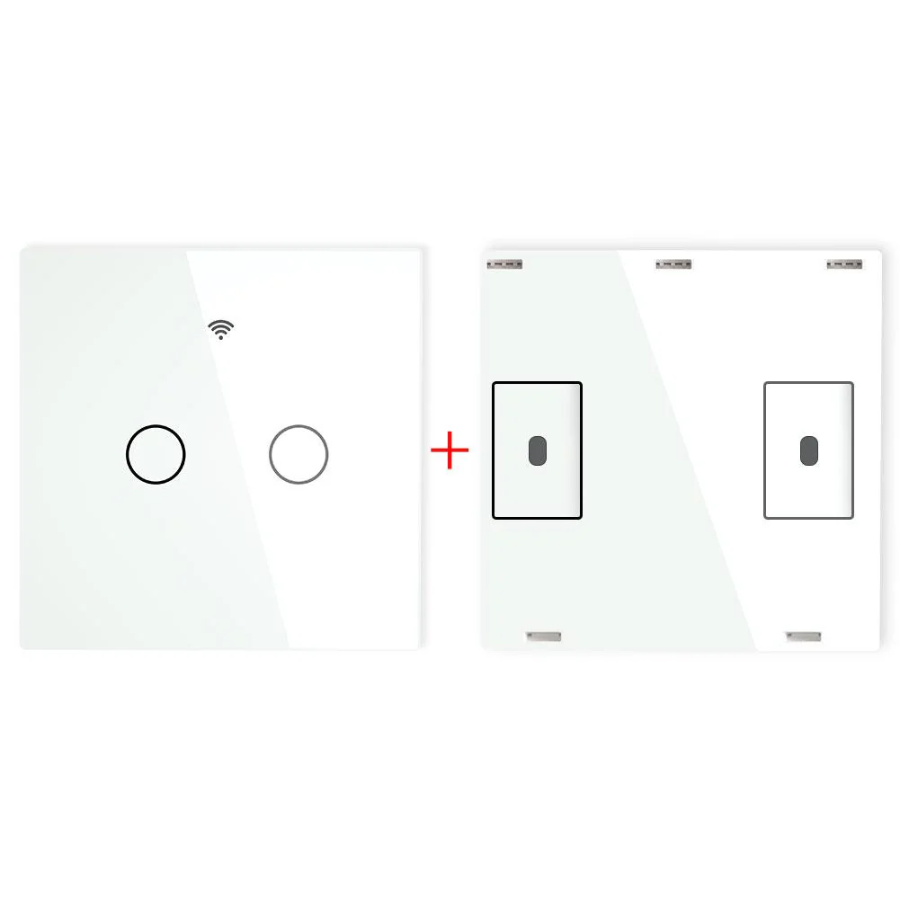 RF433 Smart Wirelesss Wall Glass Panel Transmitter Touch Switch Multi-control Remote EU 6