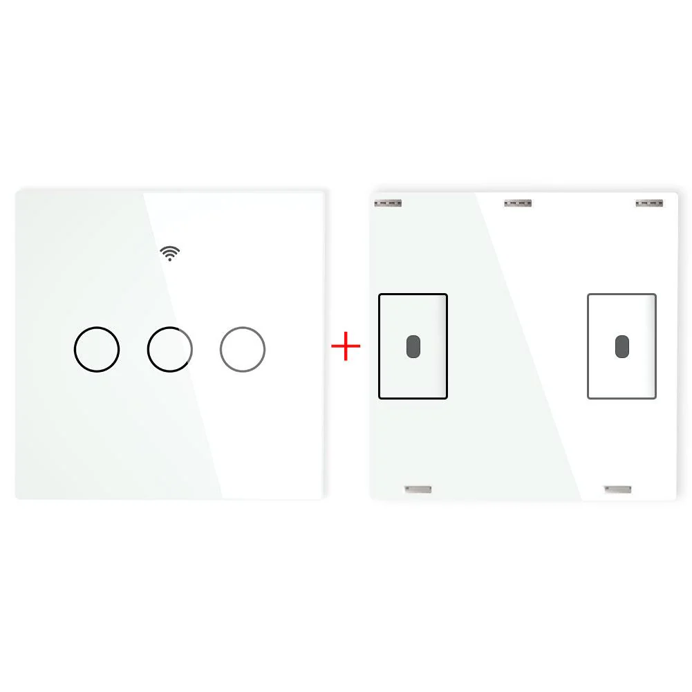 RF433 Smart Wirelesss Wall Glass Panel Transmitter Touch Switch Multi-control Remote EU 7