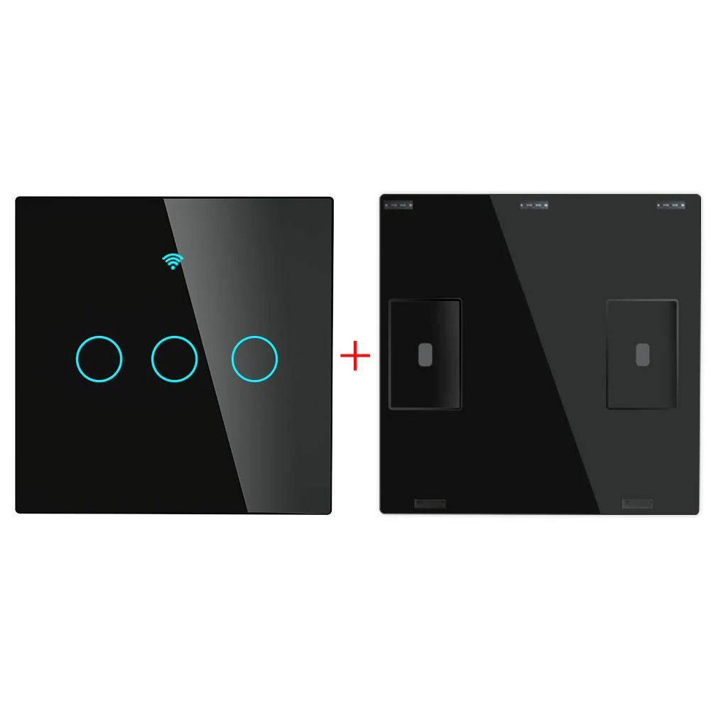 RF433 Smart Wirelesss Wall Glass Panel Transmitter Touch Switch Multi-control Remote EU 10