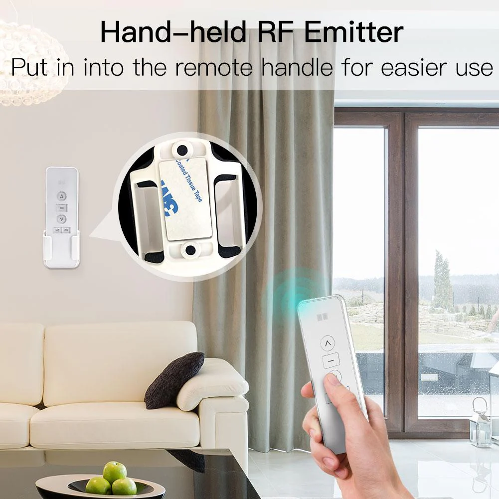 RF433 Remote Emitter For Controlling WiFi /ZigBee Curtain Motor 3
