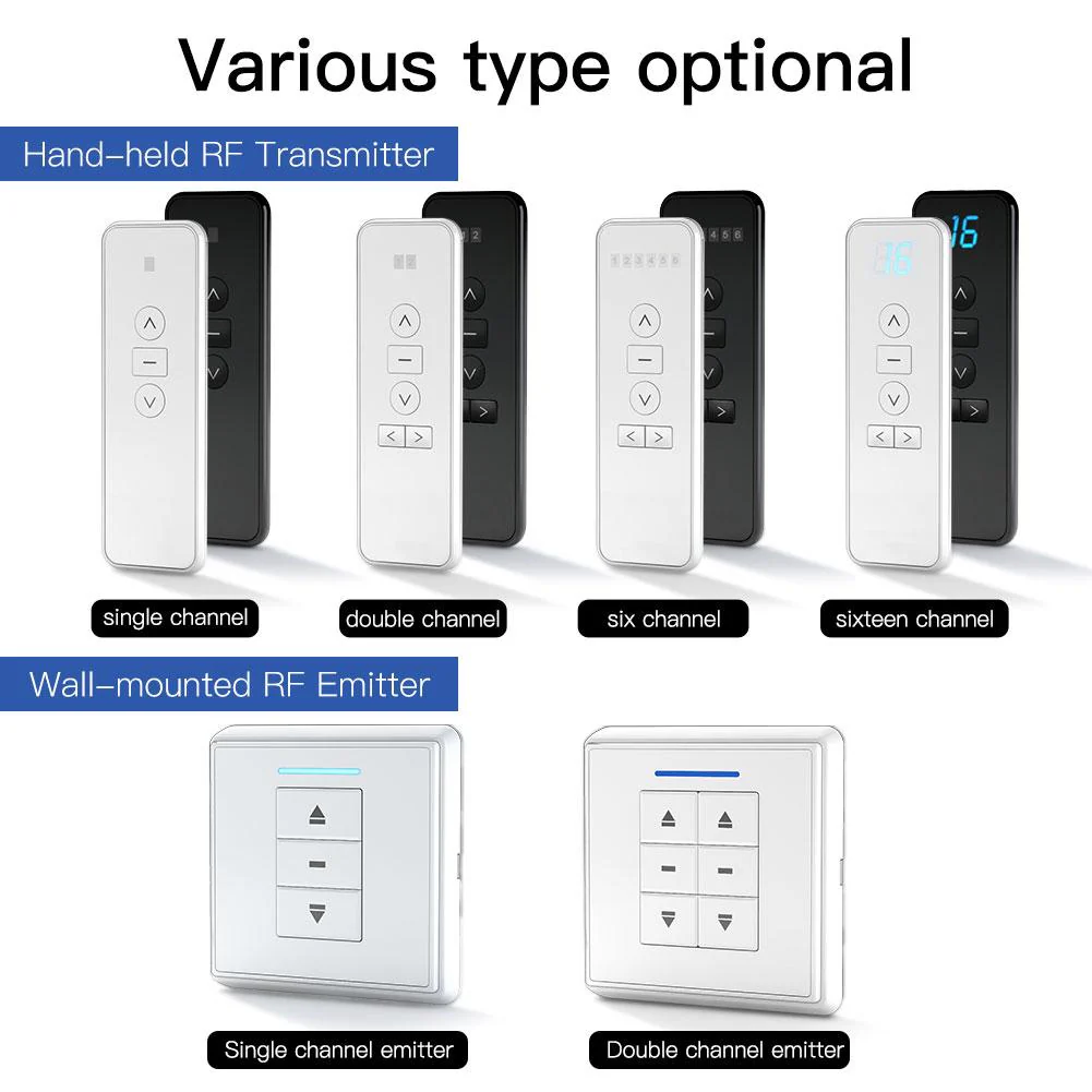 RF433 Remote Emitter For Controlling WiFi /ZigBee Curtain Motor 4