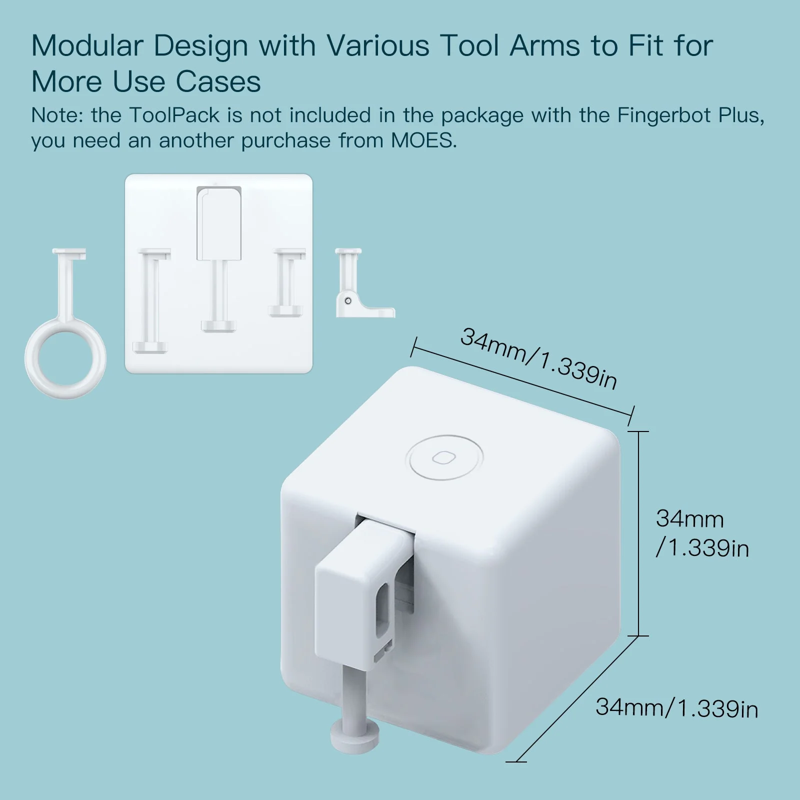 MOES Smart Fingerbot Plus, Wireless Touch Button Switch Bot ON/OFF 6