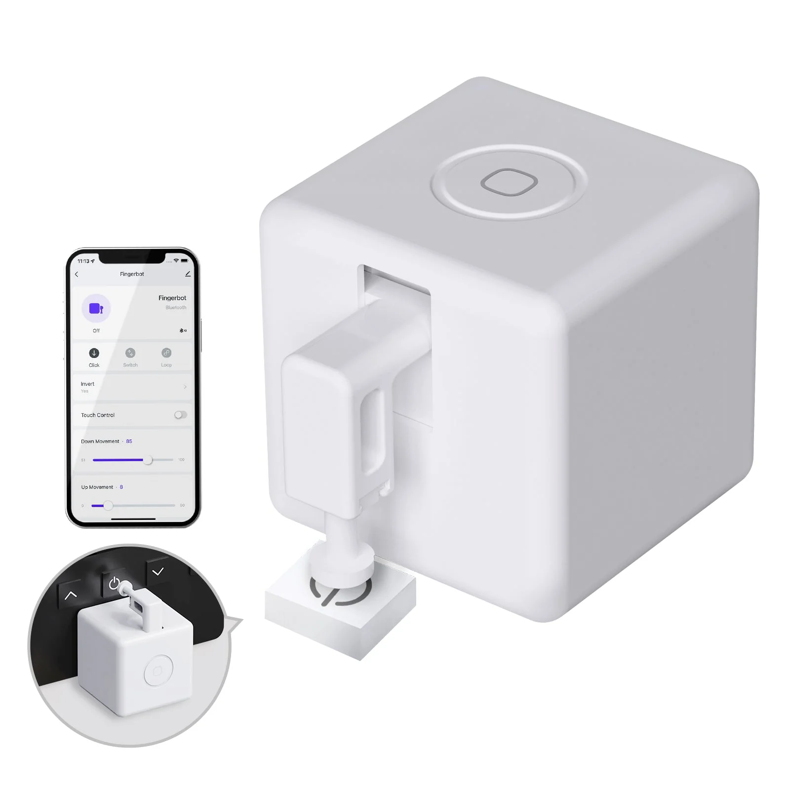 MOES Smart Fingerbot Plus, Wireless Touch Button Switch Bot ON/OFF 11