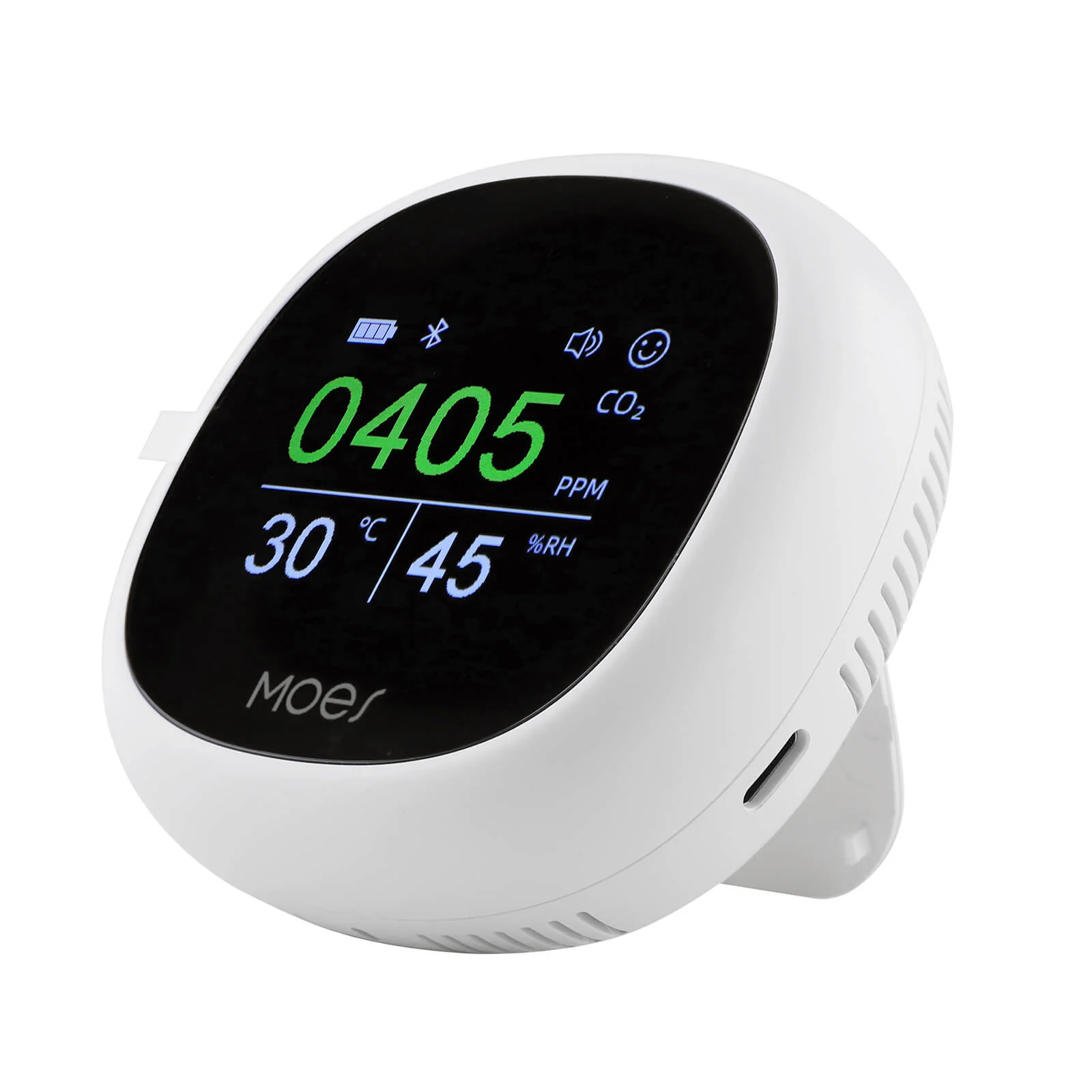 MOES BLE Smart Carbon Dioxide Tester Portable CO2 Temp Humi Air Quality Monitor
