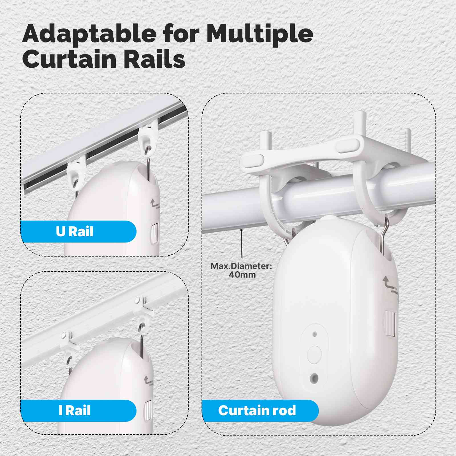 Zigbee Smart Electric Curtain Robot Timing Auto Opener Closer App Remote Control 4