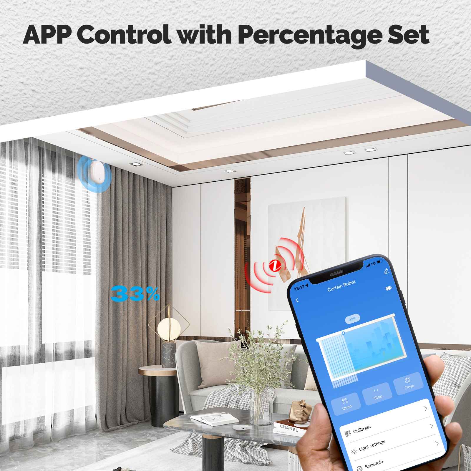 Zigbee Smart Electric Curtain Robot Timing Auto Opener Closer App Remote Control 5
