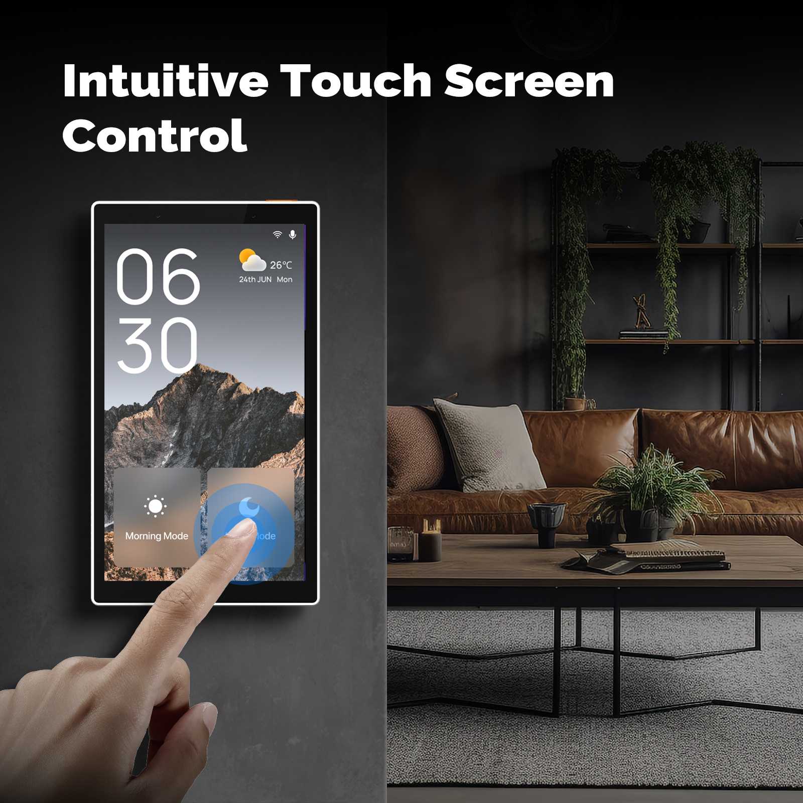 Smart Home 5-Inch Touchscreen Control In-wall Smart Panel with Alexa Built-in 2