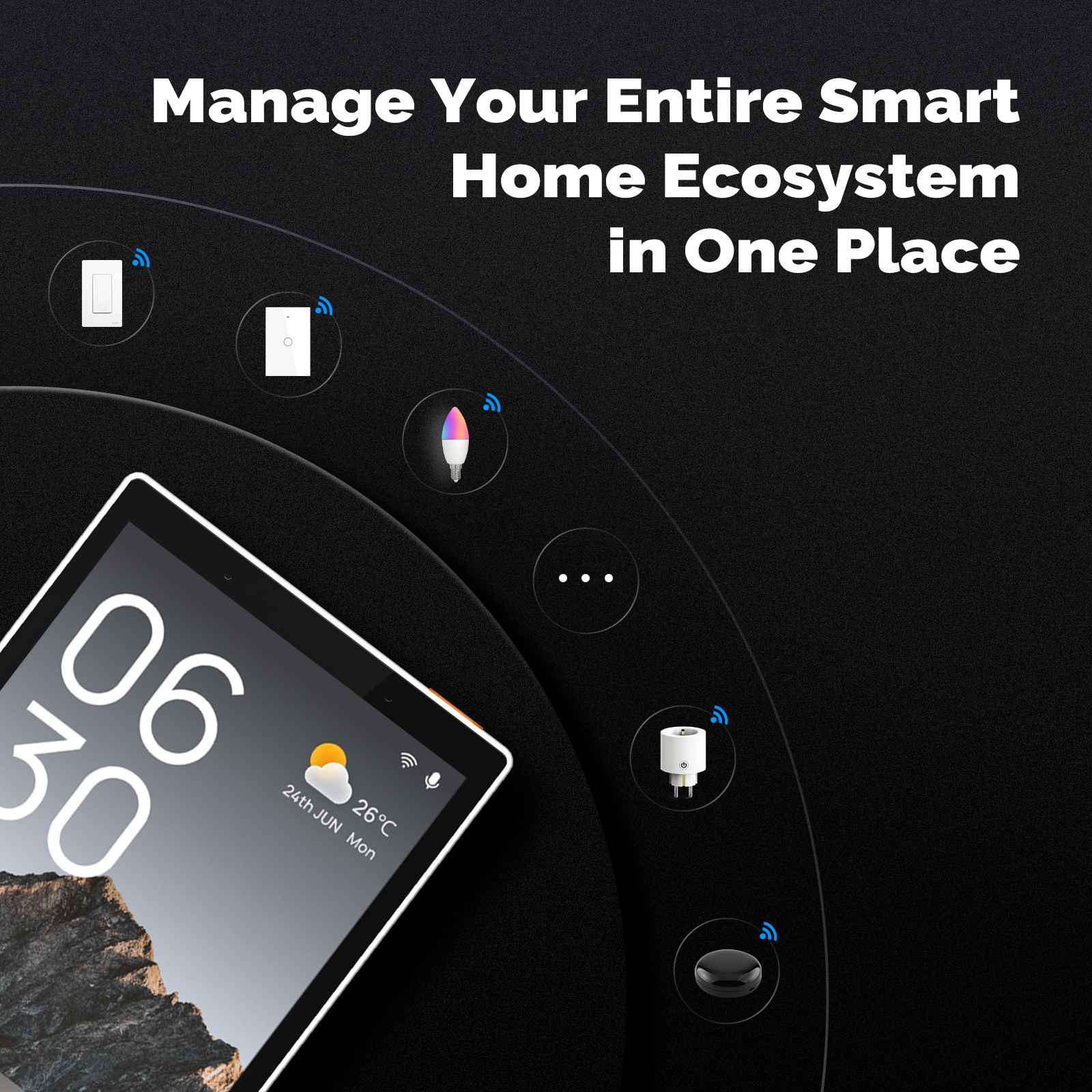 Smart Home 5-Inch Touchscreen Control In-wall Smart Panel with Alexa Built-in 4
