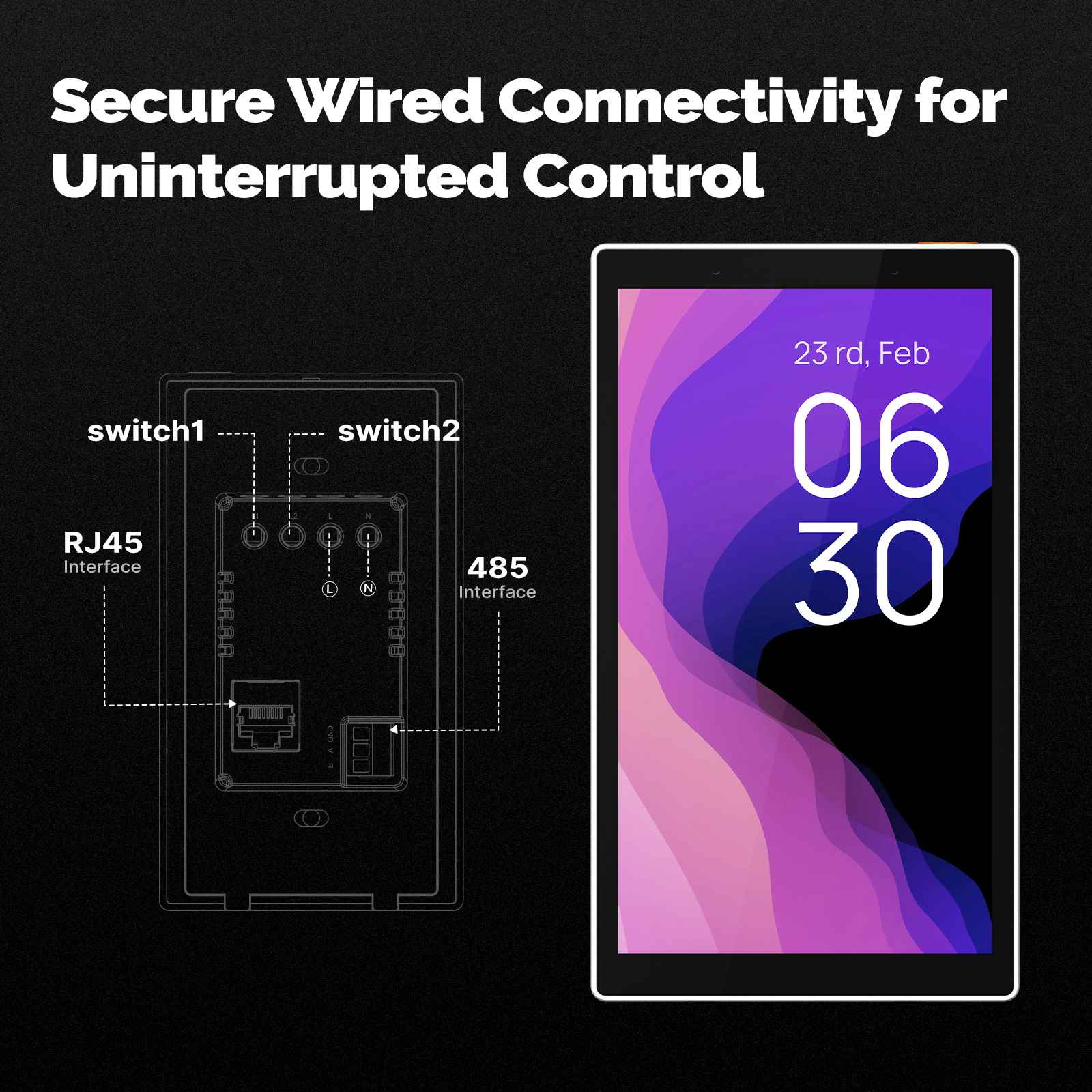 Smart Home 5-Inch Touchscreen Control In-wall Smart Panel with Alexa Built-in 6