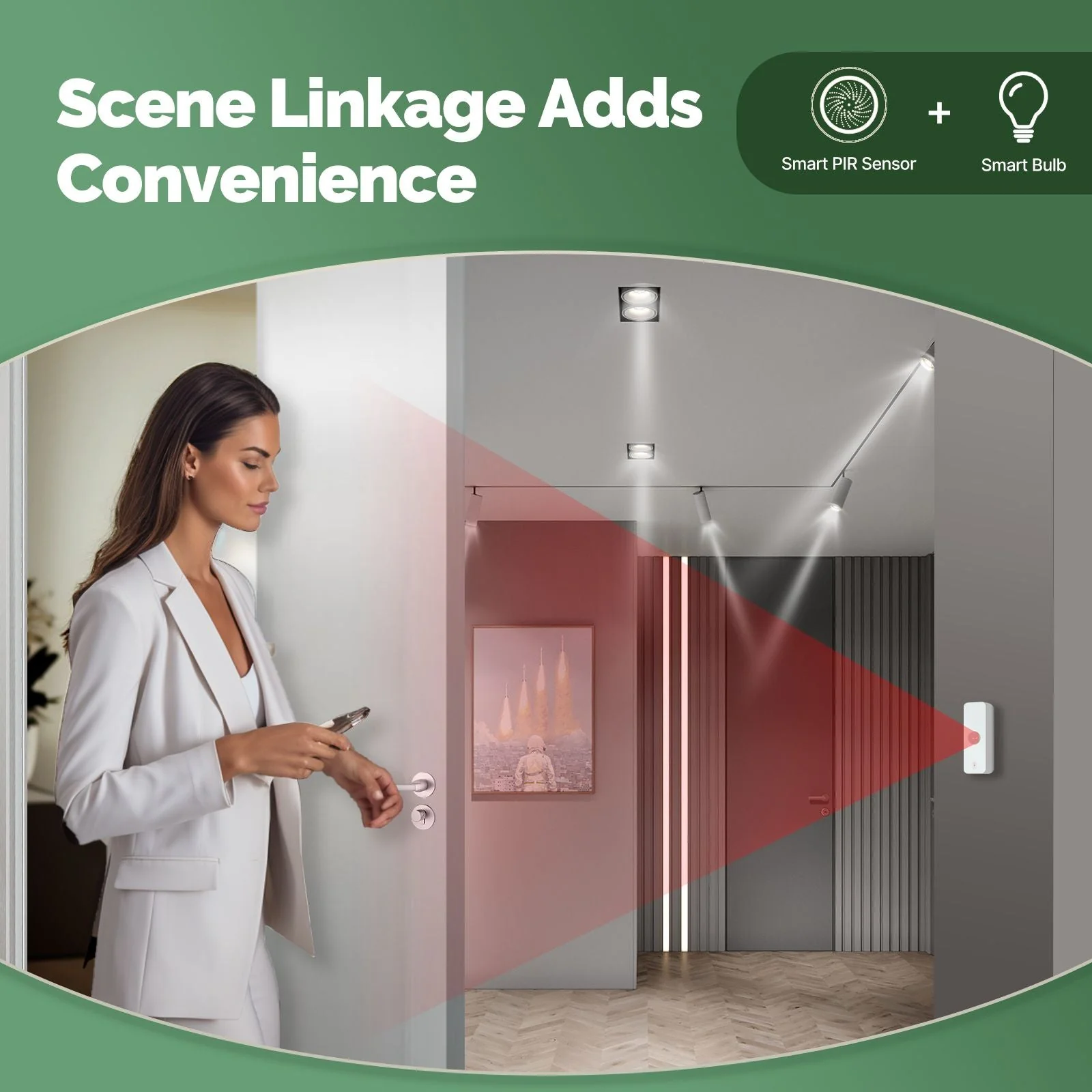 Smart PIR Sensor Human Body Motion Detector Home Security and Scene Linkage Automation 4