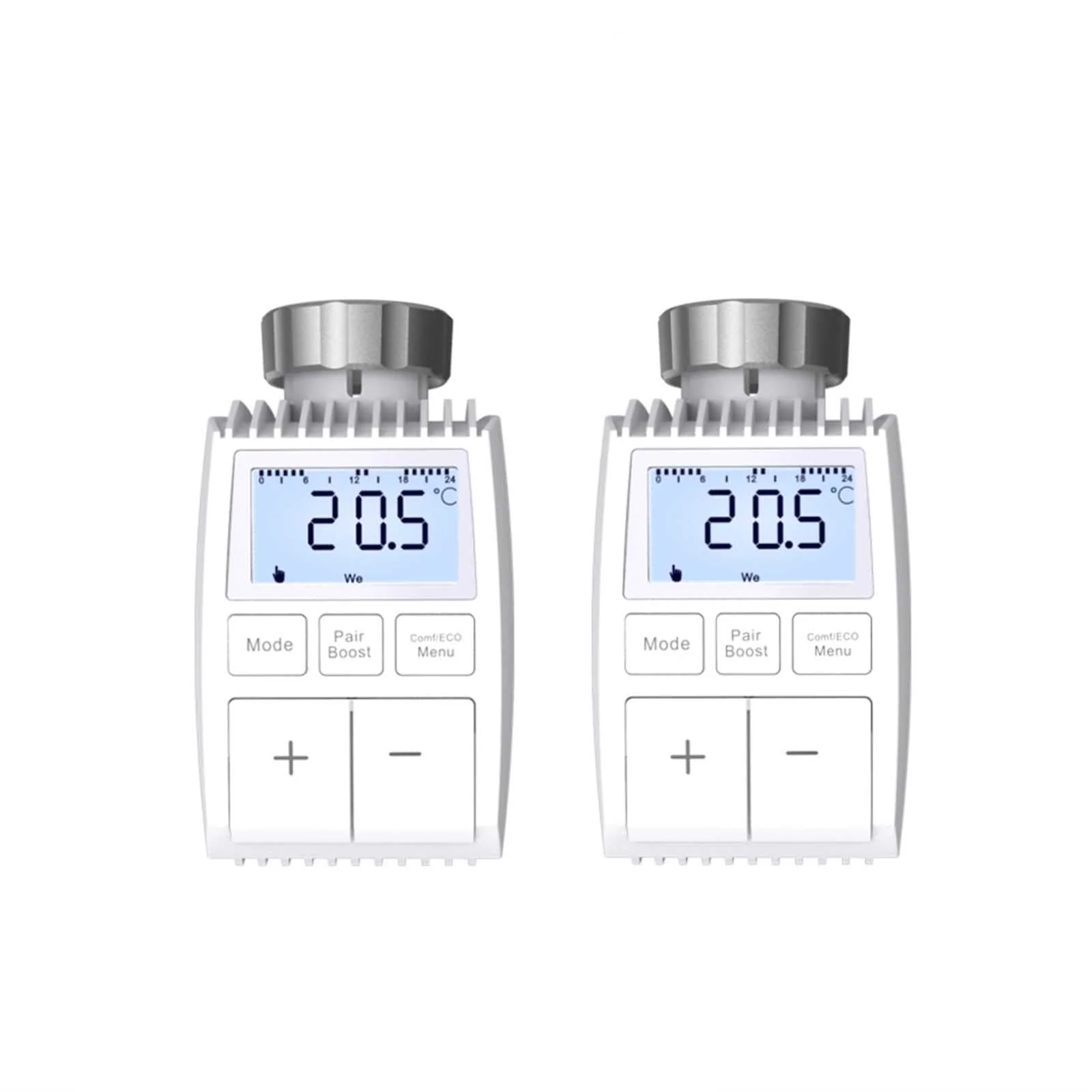 Smart Programmable Radiator Actuator Valve Tuya ZigBee3.0 Round Screen Thermostat Temperature Controller 12