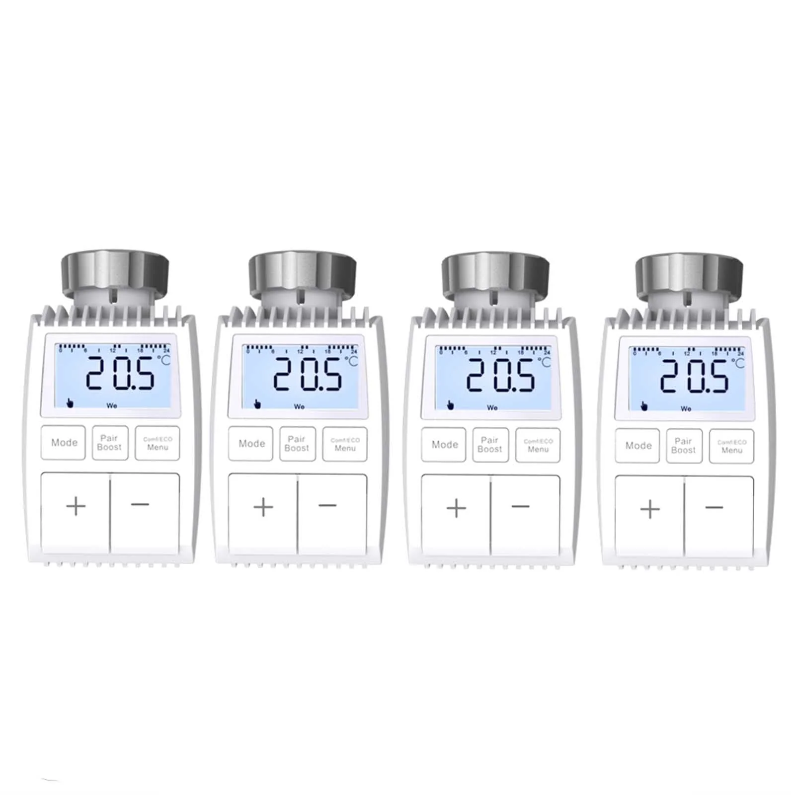 Smart Programmable Radiator Actuator Valve Tuya ZigBee3.0 Round Screen Thermostat Temperature Controller 13