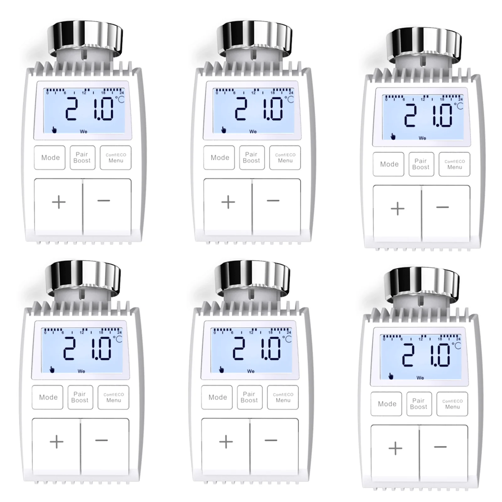 Smart Programmable Radiator Actuator Valve Tuya ZigBee3.0 Round Screen Thermostat Temperature Controller 14