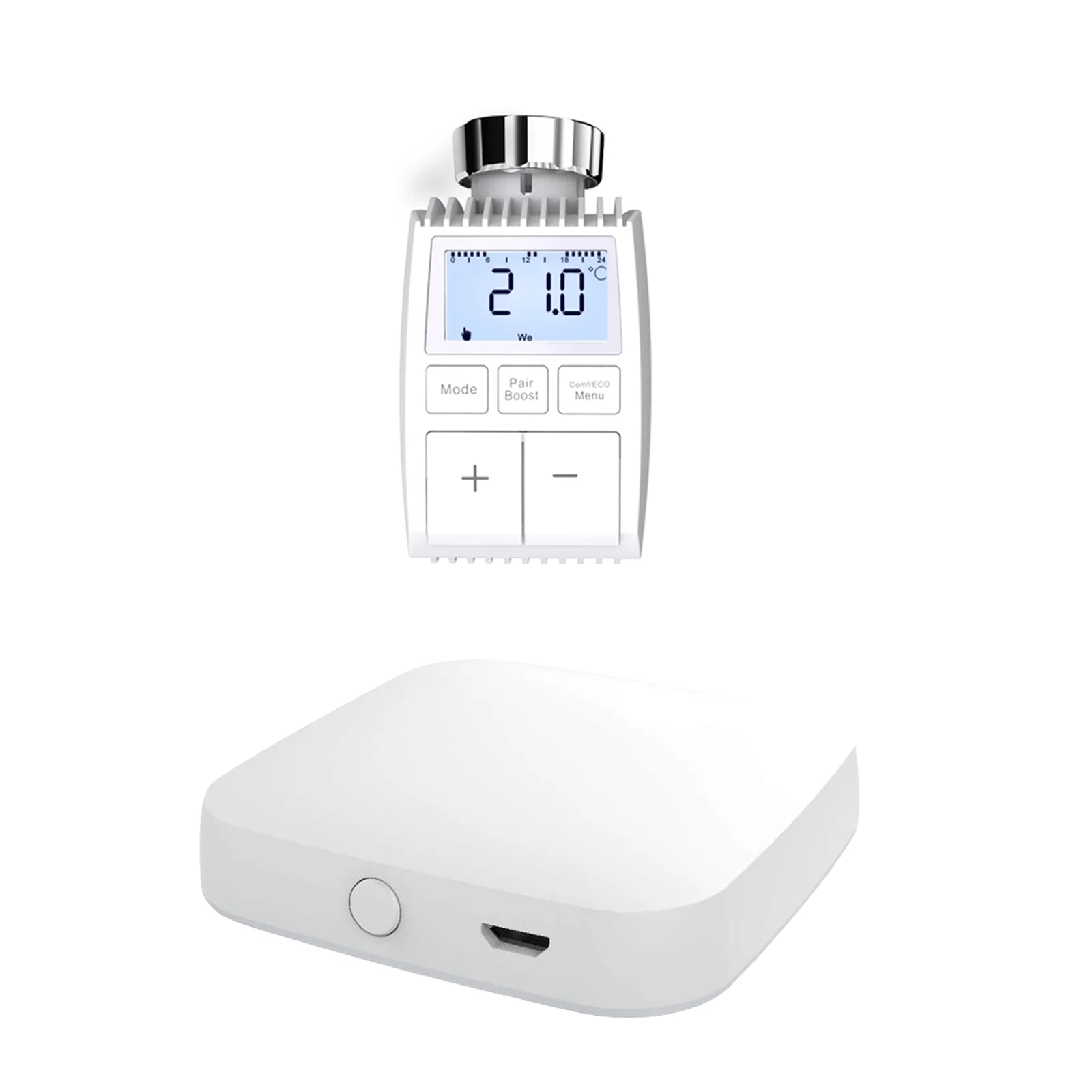 Smart Programmable Radiator Actuator Valve Tuya ZigBee3.0 Round Screen Thermostat Temperature Controller 15