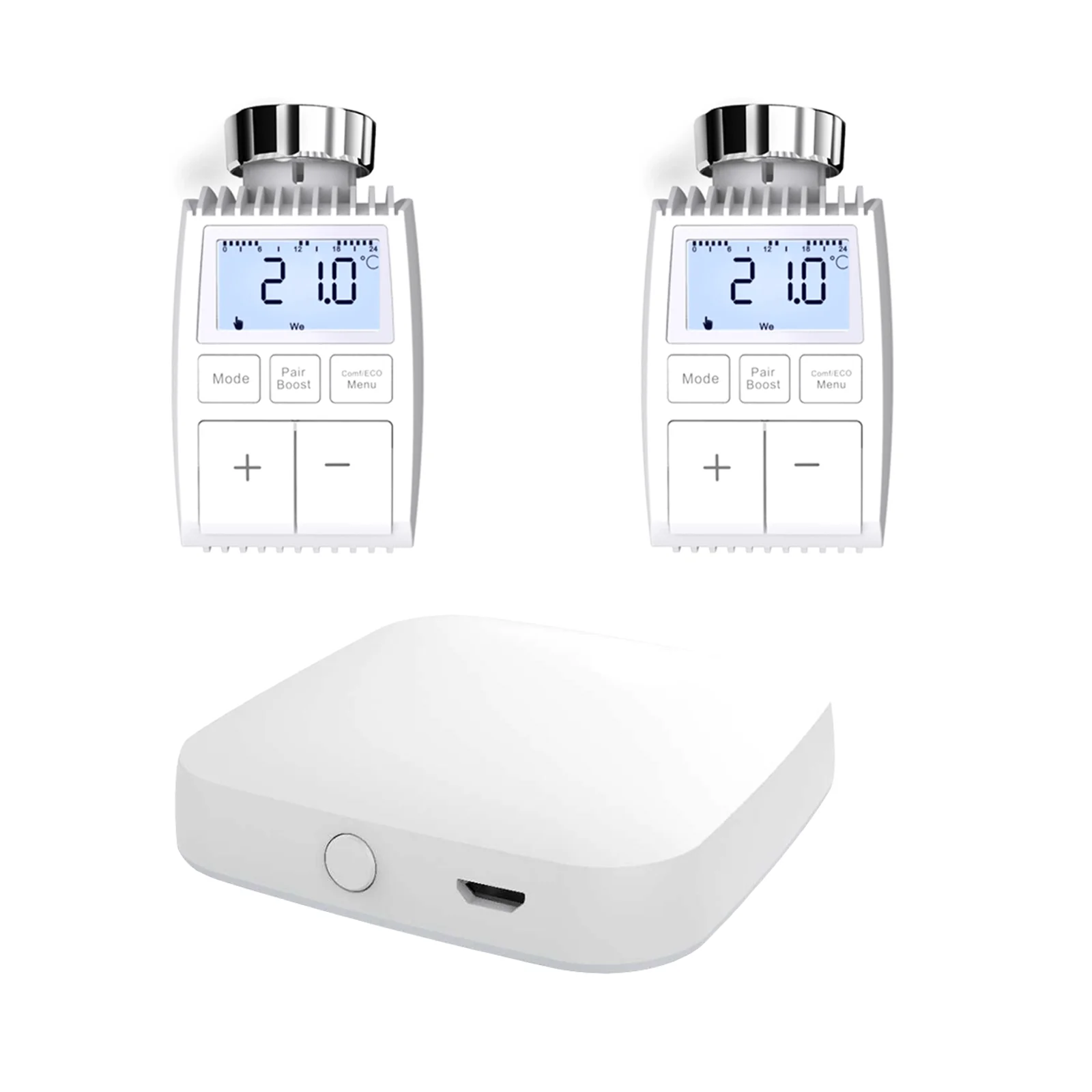 Smart Programmable Radiator Actuator Valve Tuya ZigBee3.0 Round Screen Thermostat Temperature Controller 16