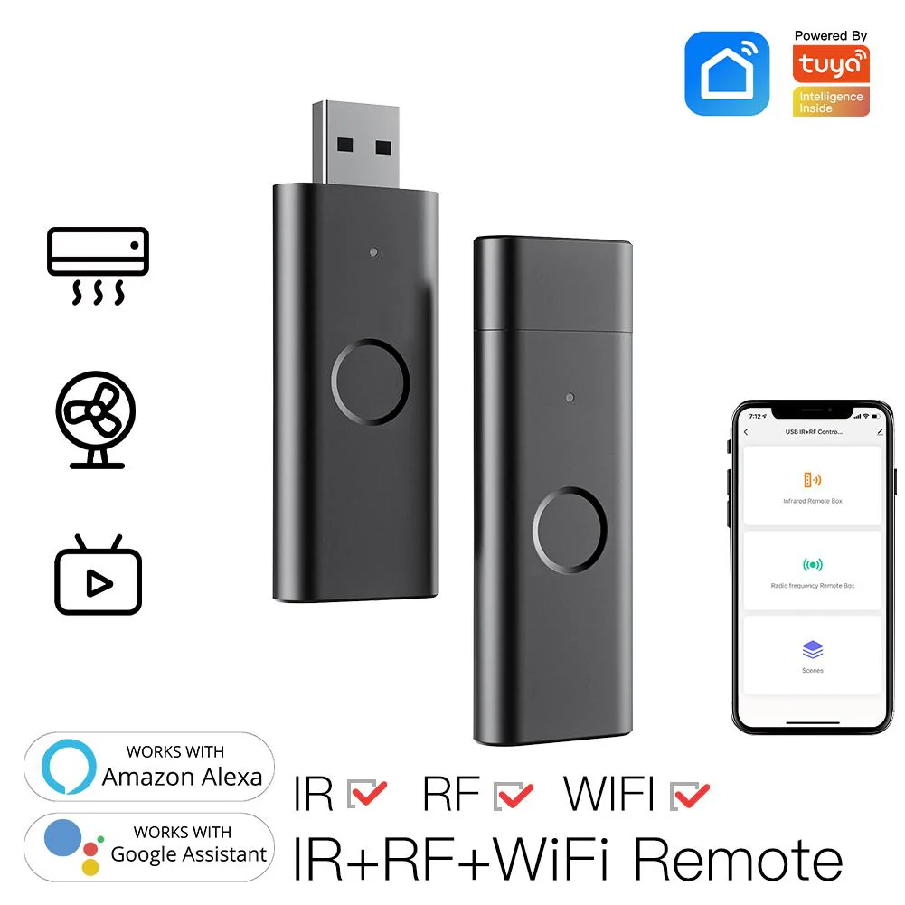 WiFi IR+RF Tuya Smart Remote Controller Wireless USB Controller for TV Fan 2