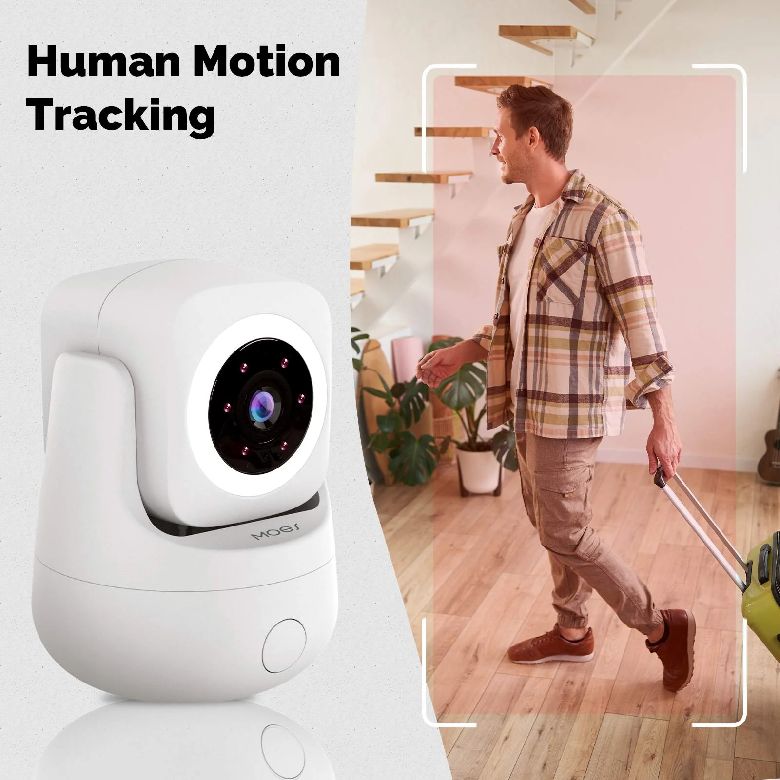 Smart WiFi Camera Indoor 3MP HD Home Monitoring Surveillace Work with Alexa Google Home 6