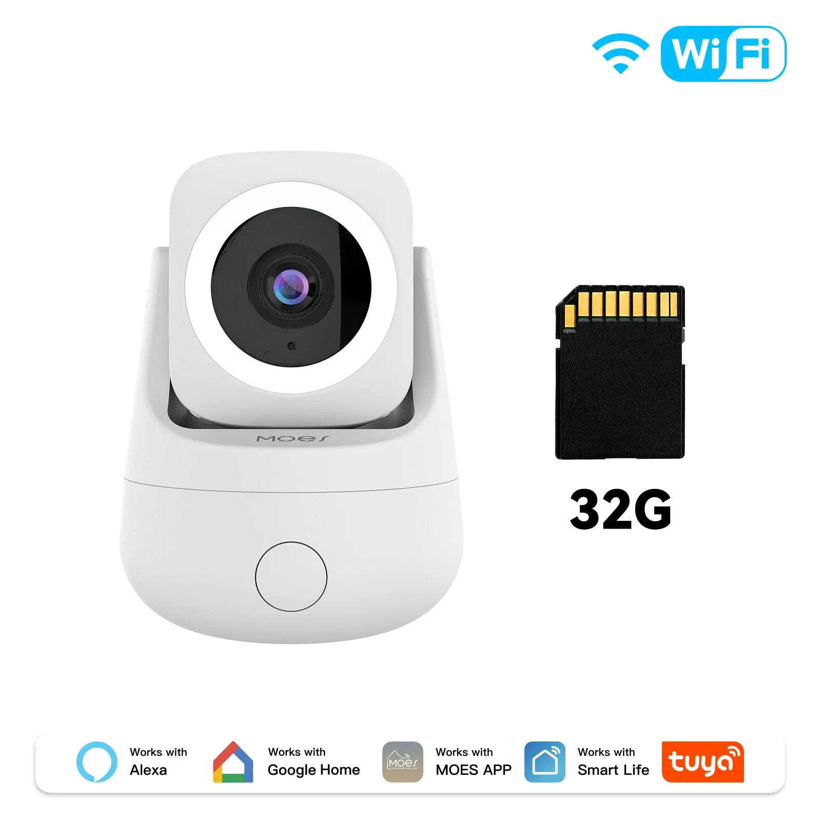 Smart WiFi Camera Indoor 3MP HD Home Monitoring Surveillace Work with Alexa Google Home 7