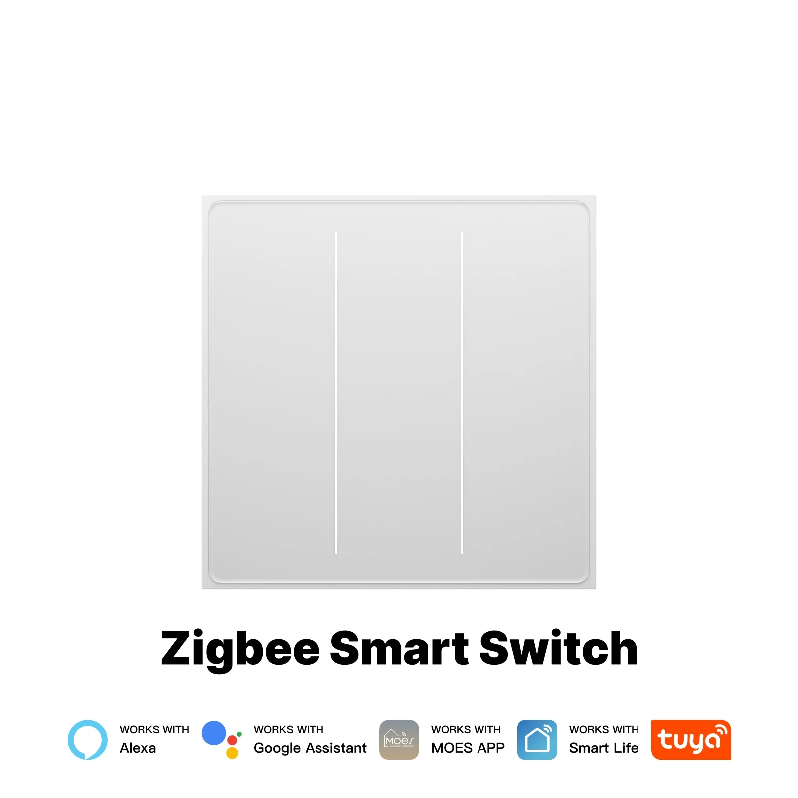 Star Feather Series ZigBee Smart Switch Push Button With Neutral Wire Light Scene 2in1 Switch EU Version 10