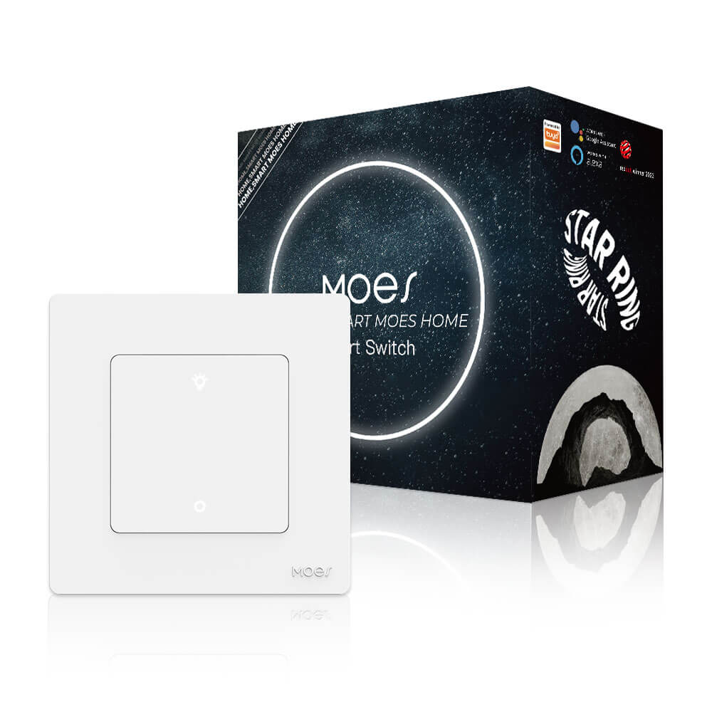 MOES Star Ring ZigBee Smart Dimmer Switch for Light Dimming Work with Alexa Google Home Dimmable 1-3Gang 9
