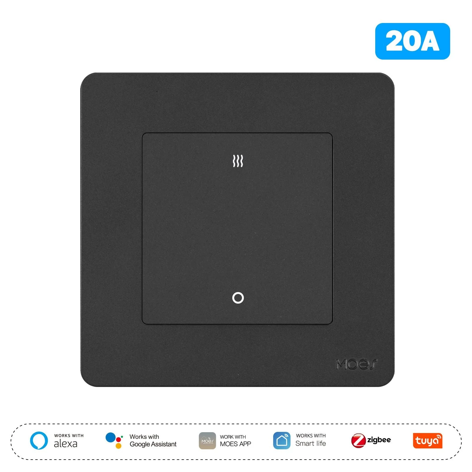 Star Ring ZigBee Smart Double Pole Heater/AC Switch 20A High Load With Electricity Monitor EU Standard 7