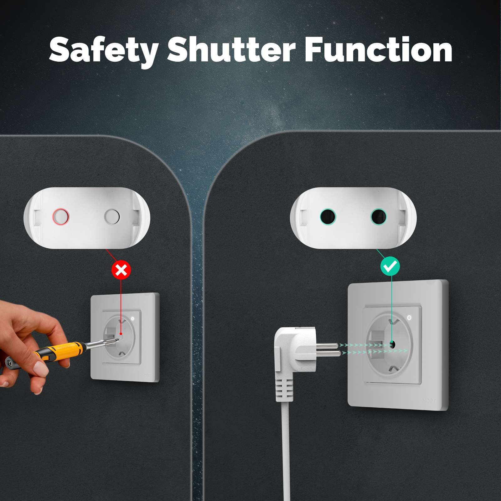 Star Ring ZigBee Smart Socket EU Wall Embedded Outlet Energy Monitor 4