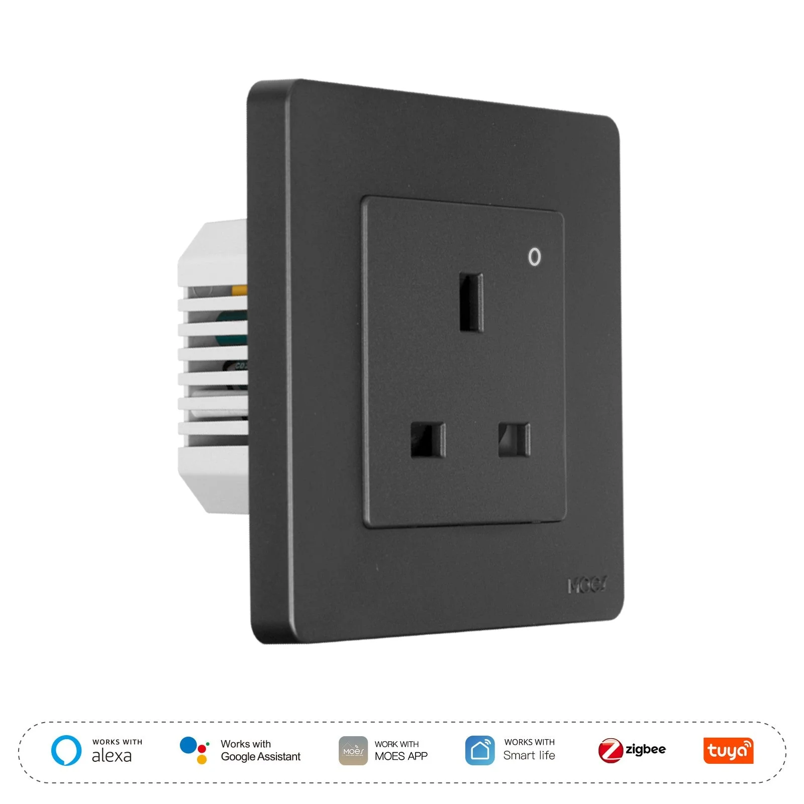 Star Ring ZigBee Smart Socket UK Wall Embedded Outlet Energy Monitor 7
