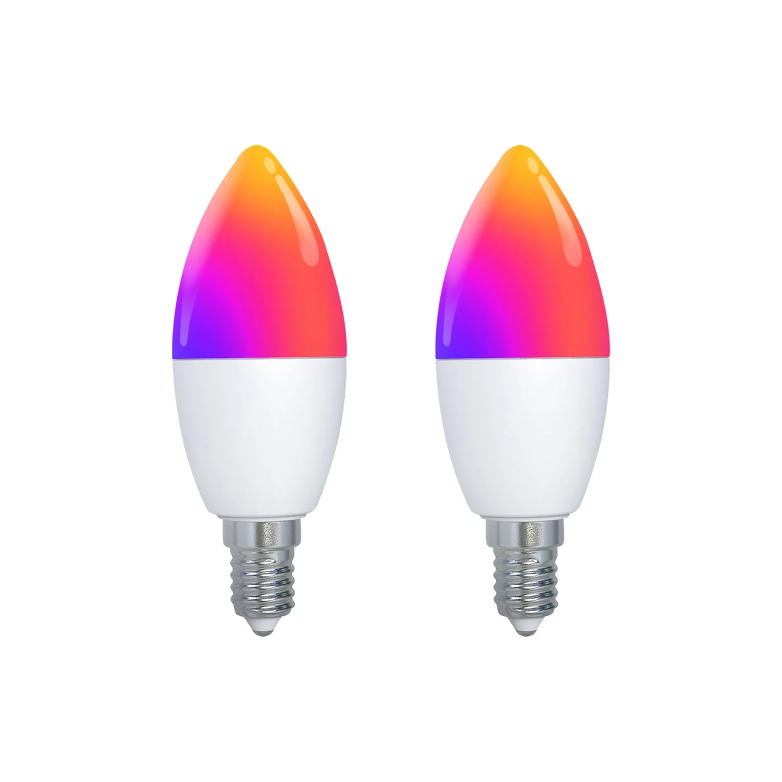 Tuya Matter WiFi Smart LED E14 Dimmable Light Bulbs 2700-6500K+RGB 9