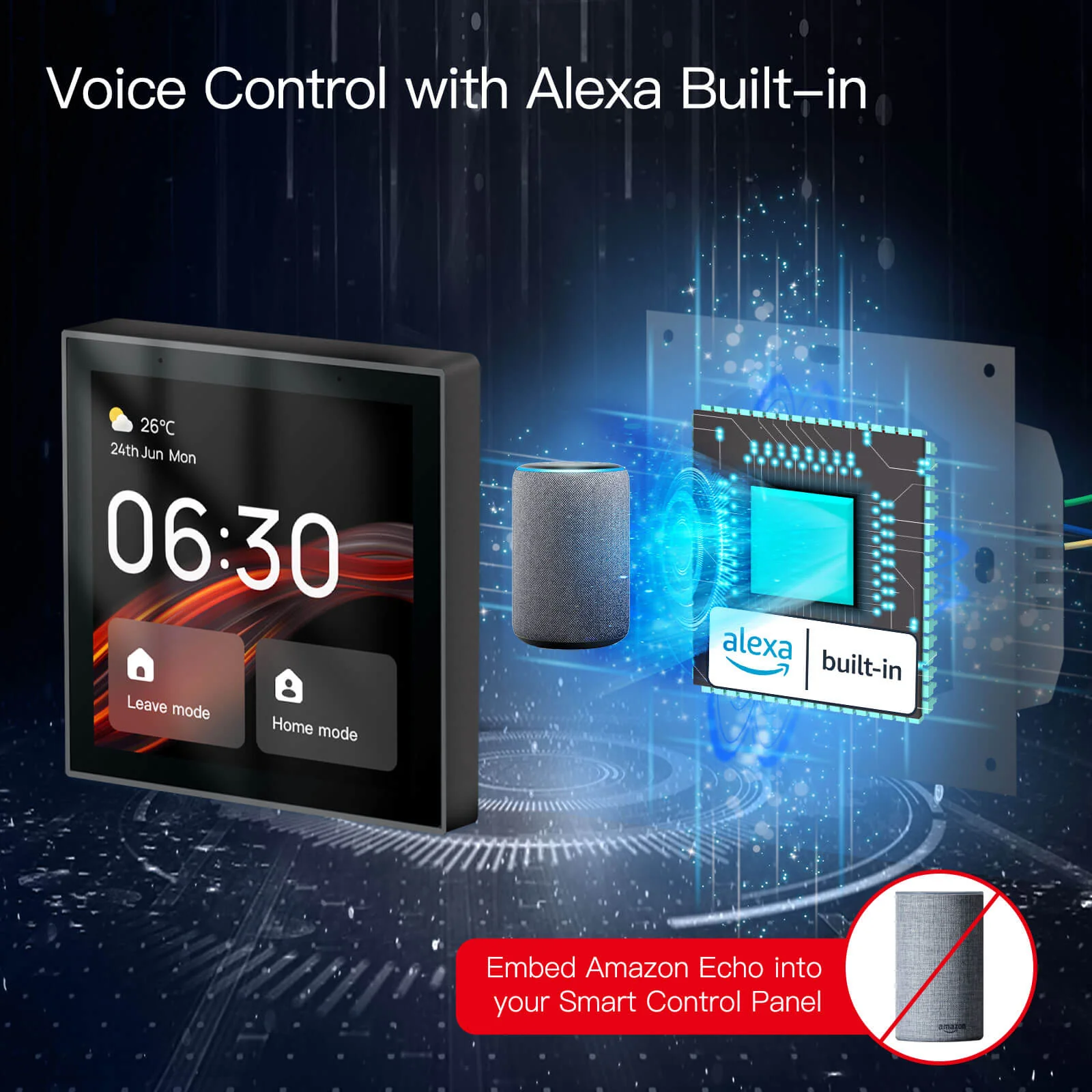 Tuya Wifi Smart Touch Screen Center Control Panel with Voice Control Alexa Built-in ZigBee Gateway Built-in 4