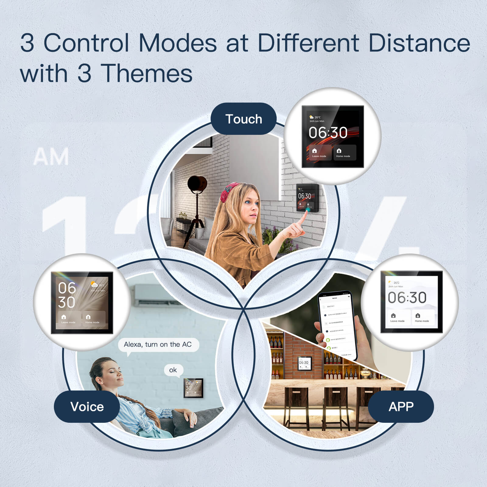 Tuya Wifi Smart Touch Screen Center Control Panel with Voice Control Alexa Built-in ZigBee Gateway Built-in 6