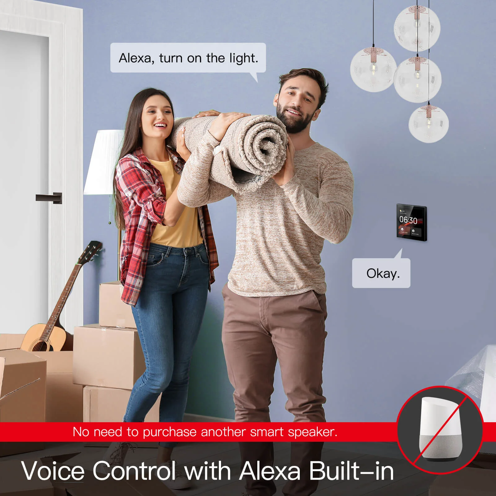 Tuya Wifi Smart Touch Screen Center Control Panel with Voice Control Alexa Built-in ZigBee Gateway Built-in 8