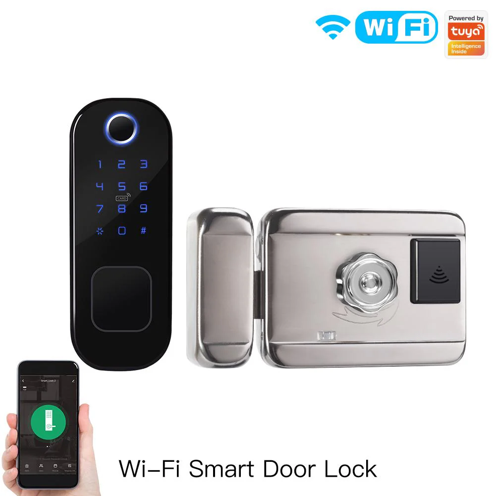 Wifi Tuya Smart Door Lock Fingerprint Digital Password Lock 2