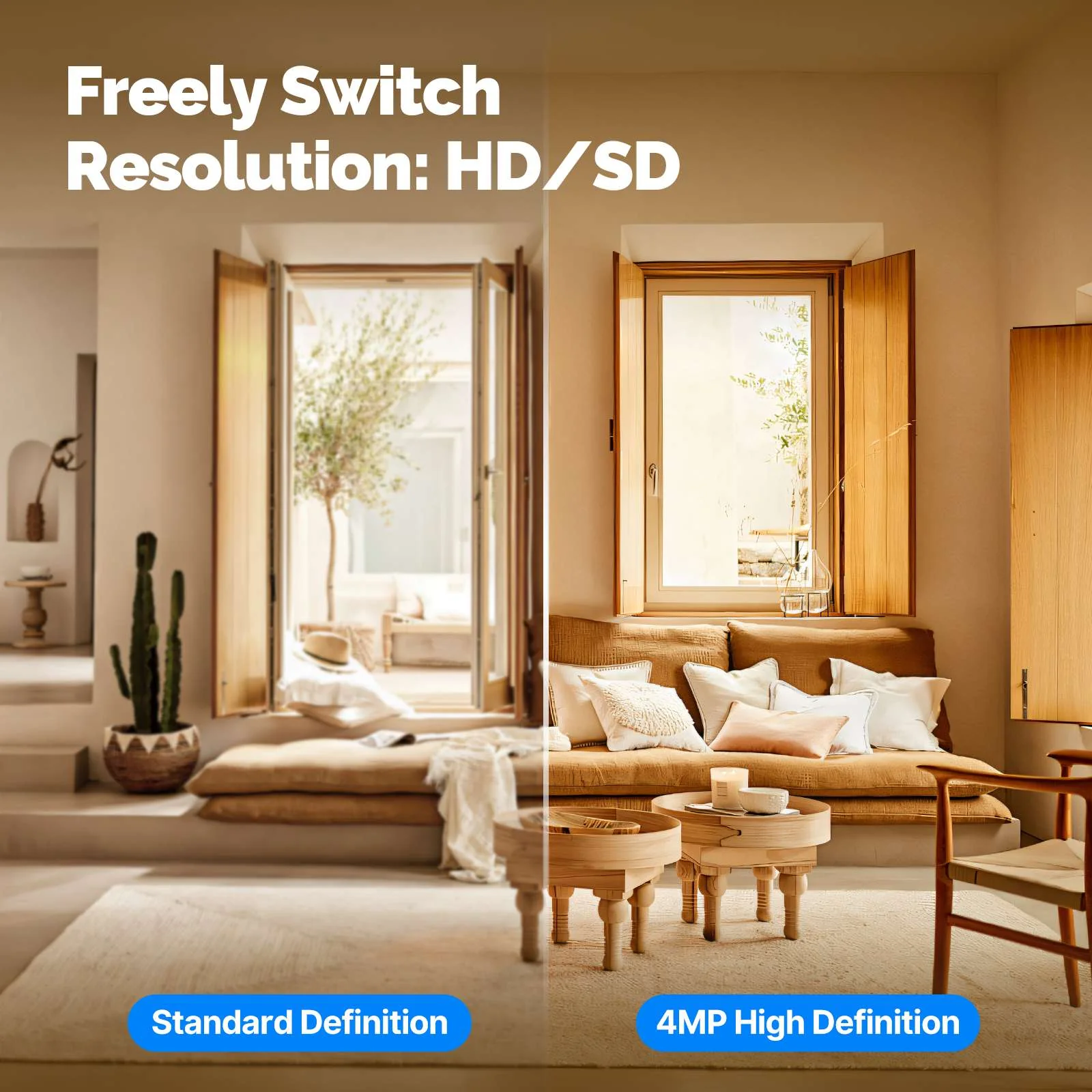 Tuya WiFi 4MP Indoor Security Camera with Night Vision and Motion Detection 2