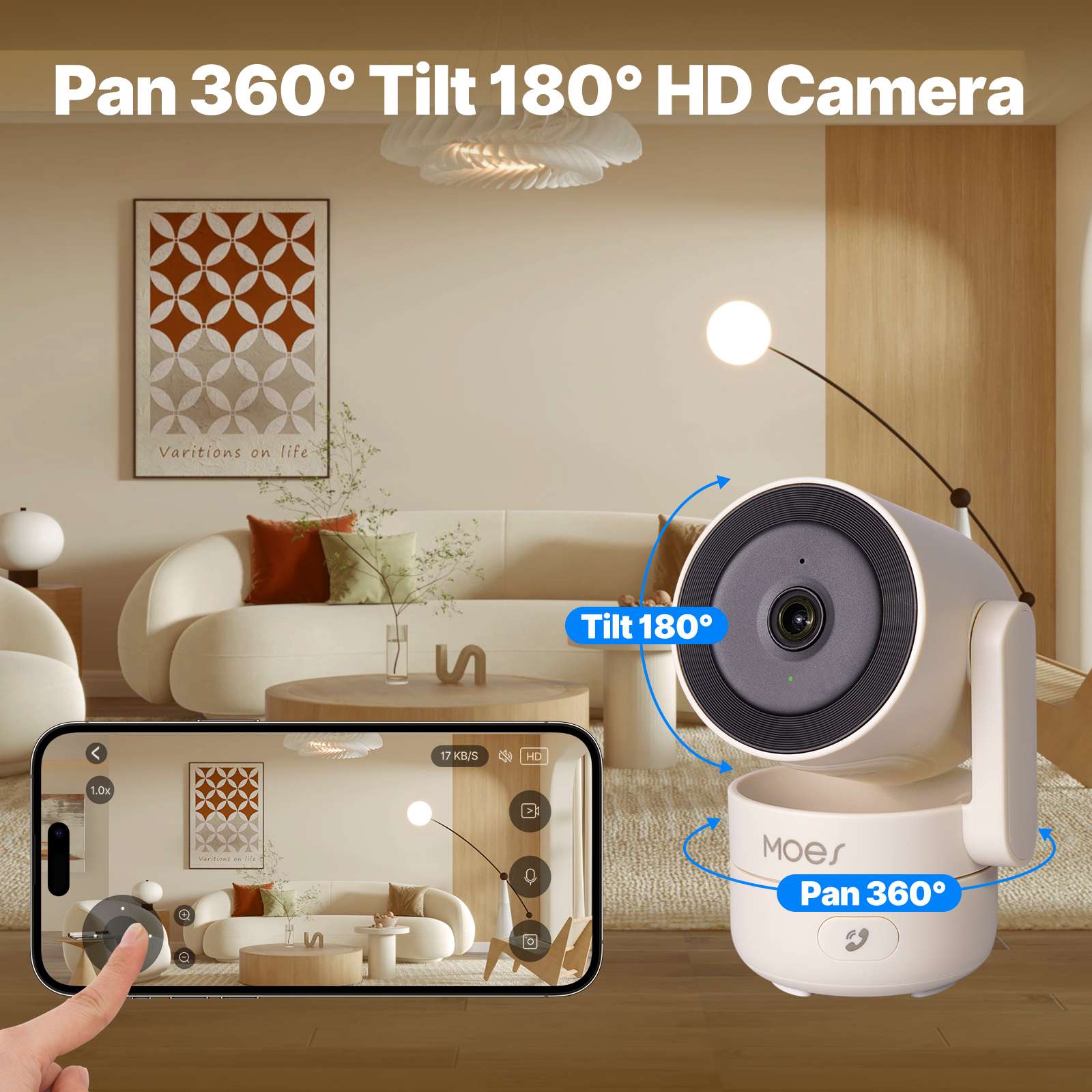 Tuya WiFi 4MP Indoor Security Camera with Night Vision and Motion Detection 3