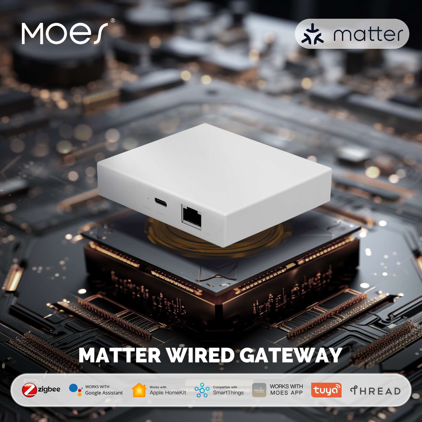 Tuya Zigbee Matter Thread Gateway Smart Home Bridge Matter Hub 2