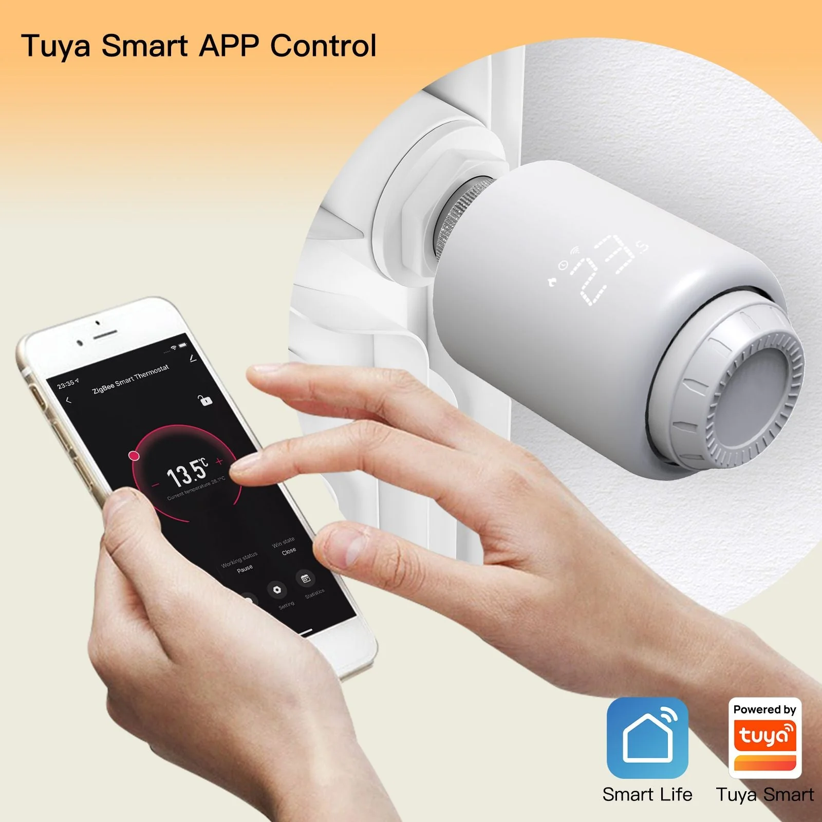 Tuya ZigBee Radiator Valve Smart Thermostat & Remote Control for Home Heating TRV 601 3