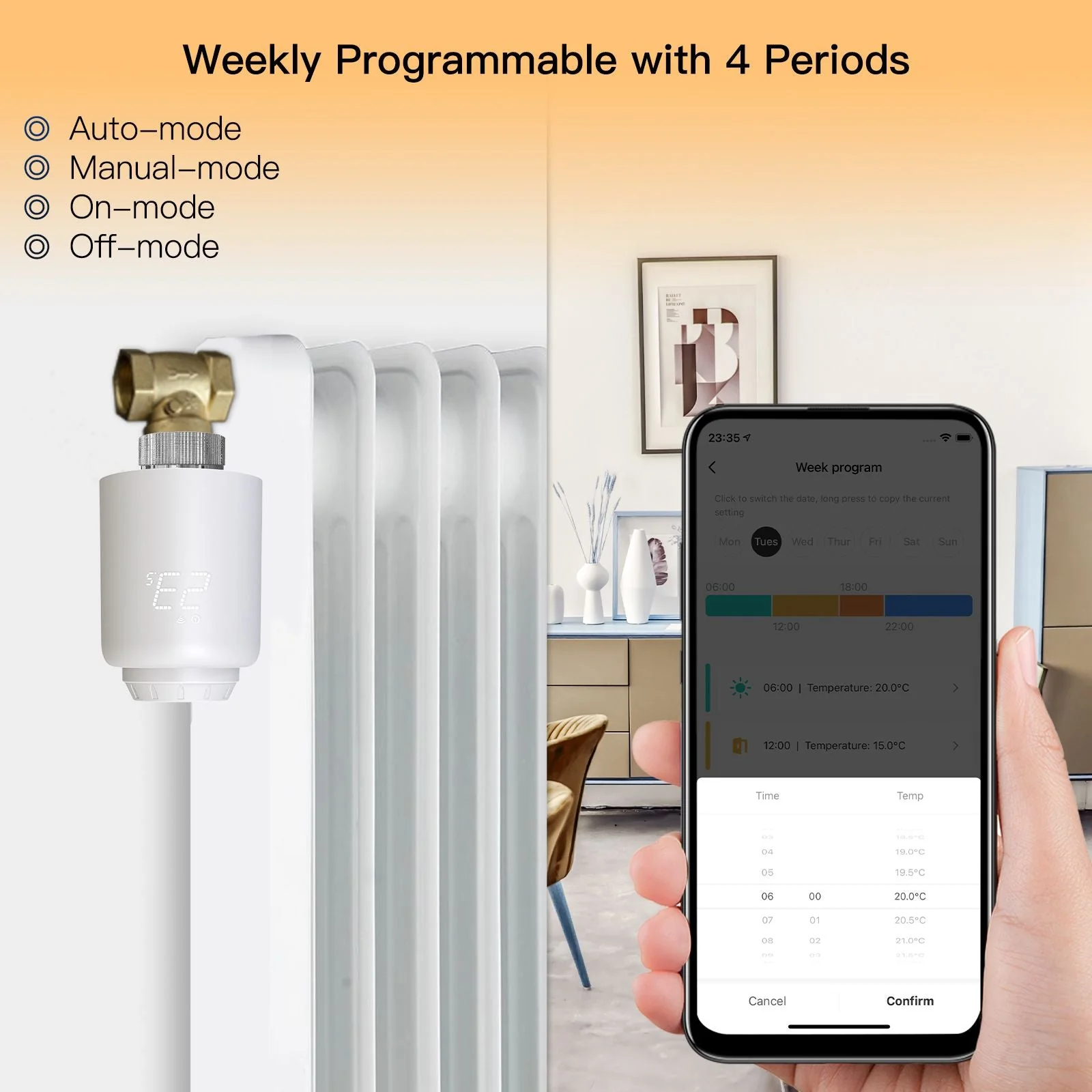 Tuya ZigBee Radiator Valve Smart Thermostat & Remote Control for Home Heating TRV 601 5