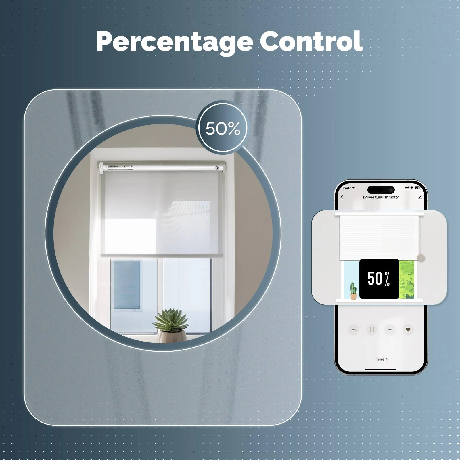 Tuya ZigBee Rechargeable 16mm Smart Roller Blinds Motor for 17/25/28mm Tubes — App & Voice Control 5