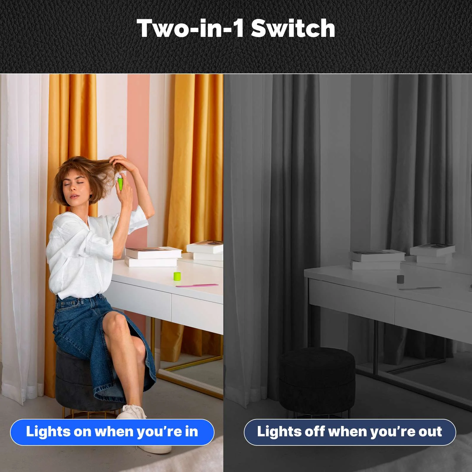 Tuya Zigbee Smart Human Presence mmWave Radar Detection Wall Light Switch Neutral Wire Optional EU Version 4