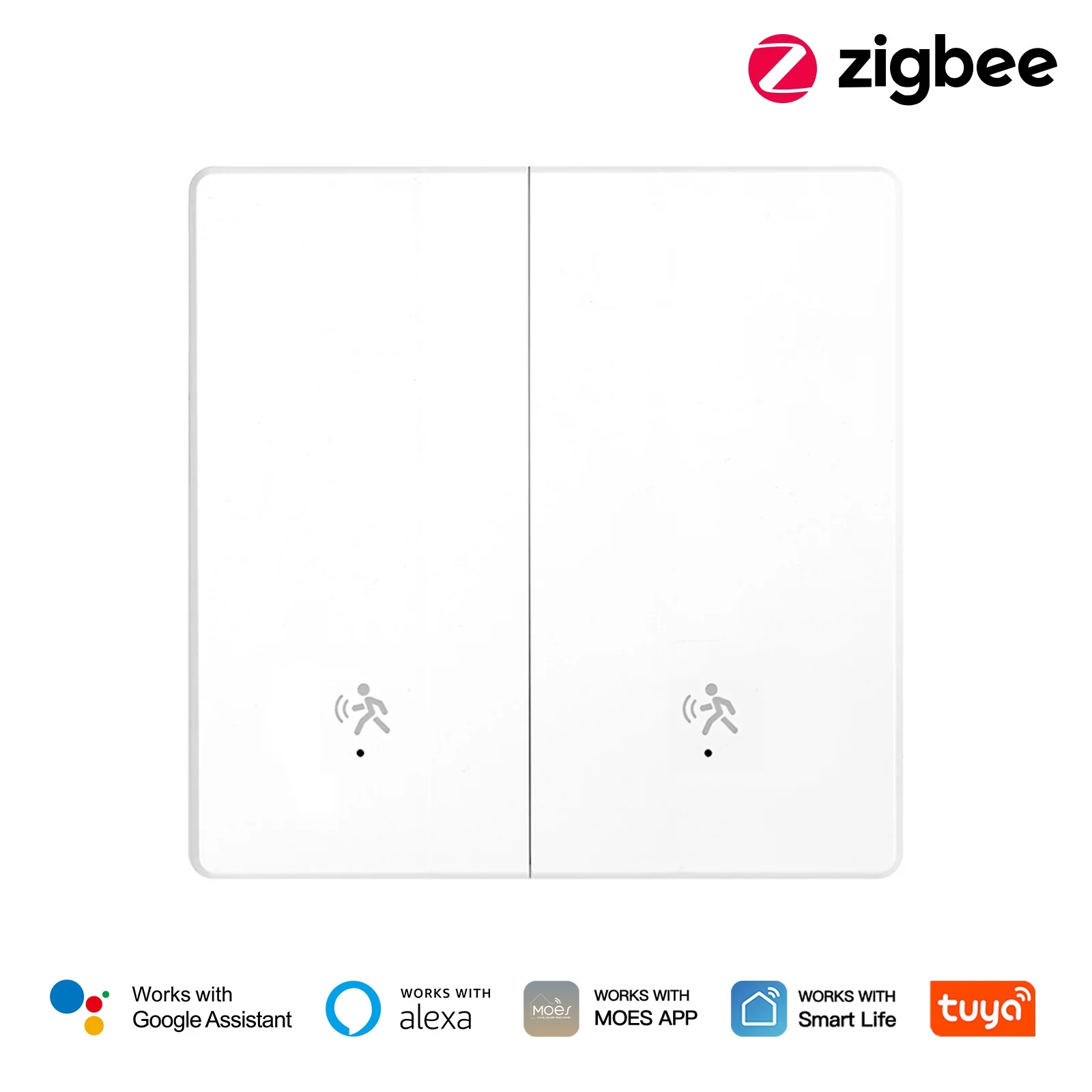 Tuya Zigbee Smart Human Presence mmWave Radar Detection Wall Light Switch Neutral Wire Optional EU Version 8