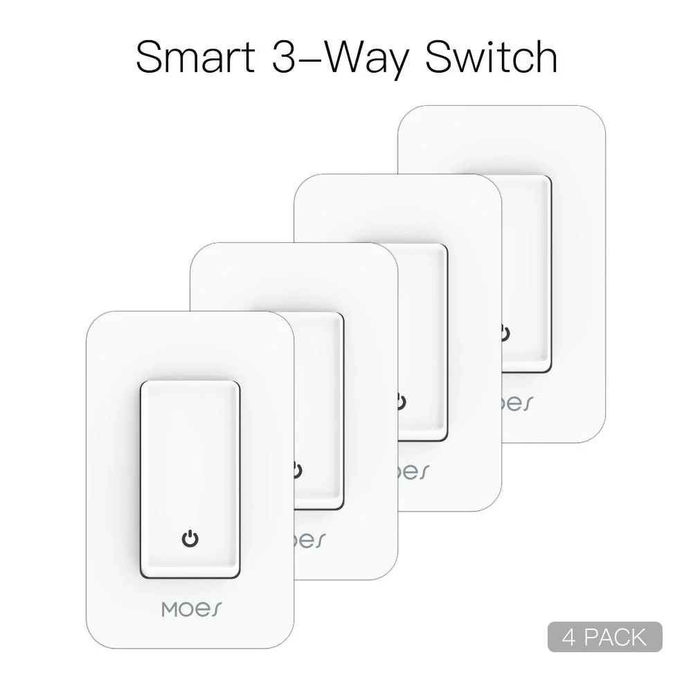 WiFi 3 Way Smart Light Switches Push Button Double Switch Neutral Wire Required 100V-120V 7