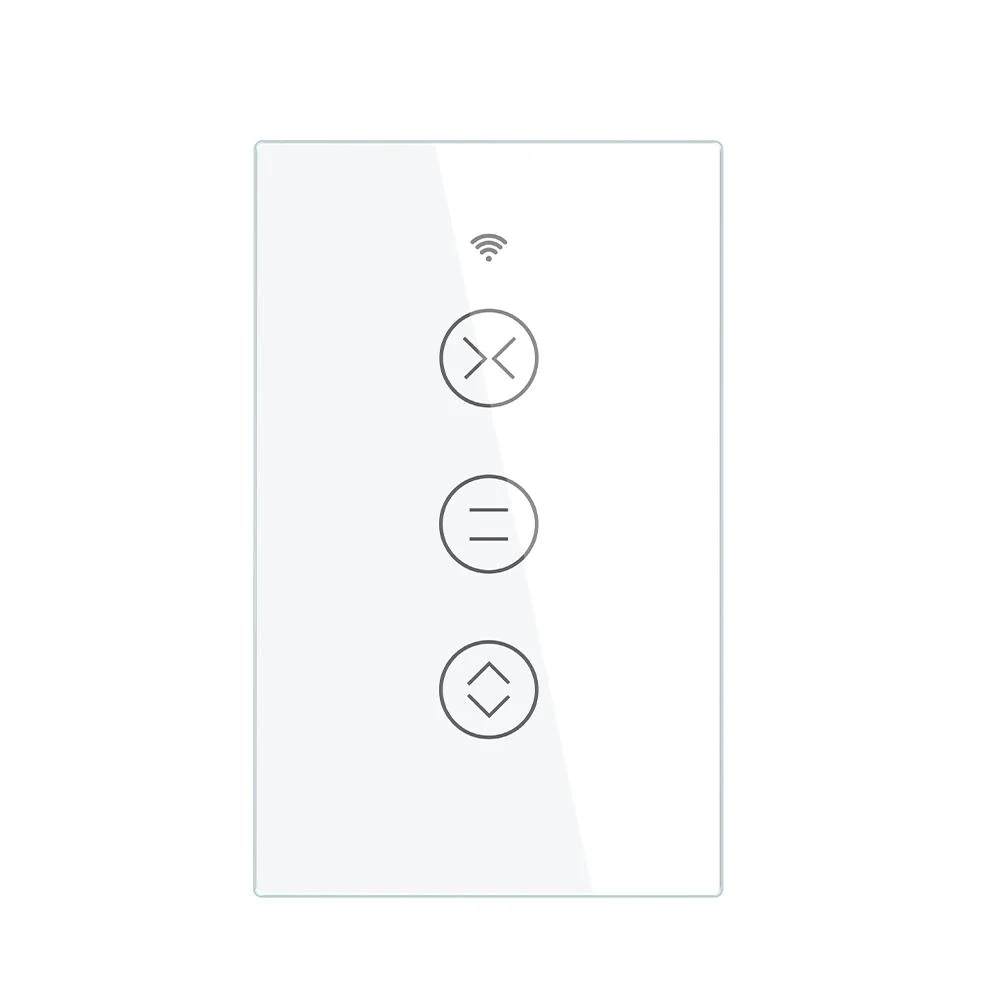 WiFi Curtain Blinds Roller Shutter Switch RF433 Smart Touch Curtain Switch Single Pole Neutral Wire Required US 8