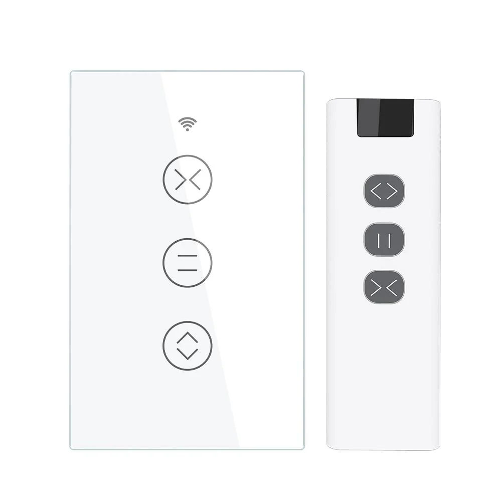WiFi Curtain Blinds Roller Shutter Switch RF433 Smart Touch Curtain Switch Single Pole Neutral Wire Required US 11